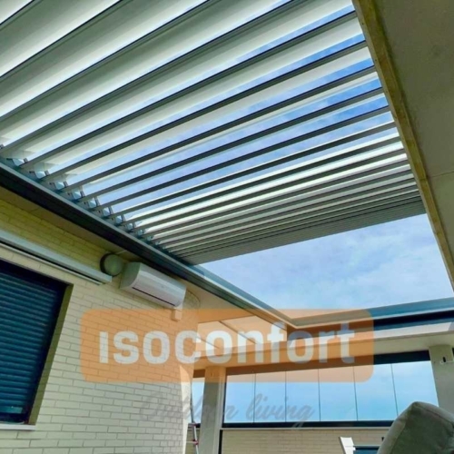 PERGOLA RETRACTIL EN ENCOFRADO DE TERRAZA PERGOLA RETRACTIL EN ENCOFRADO DE TERRAZA