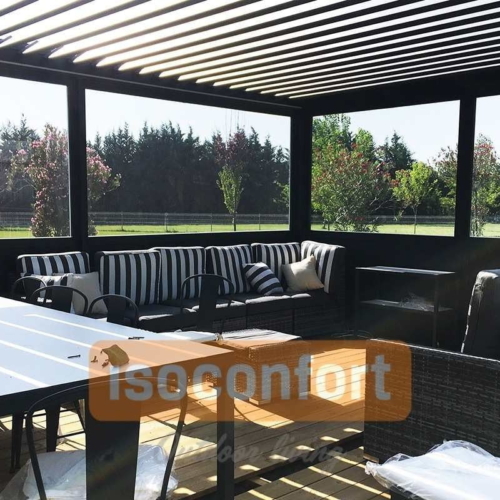 PERGOLA BIOCLIMATICA CON FIJOS Y SCREEN Y TARIMA PERGOLA BIOCLIMATICA CON FIJOS Y SCREEN Y TARIMA