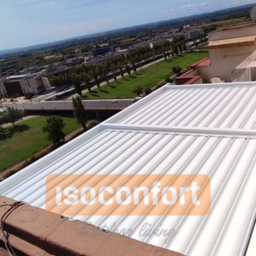 DOBLE PERGOLA RETRACTIL EN ATICO DOBLE PERGOLA RETRACTIL EN ATICO