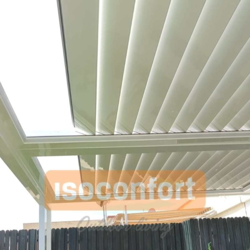APERTURA DE PERGOLA RETRACTIL SINCRONIZADA APERTURA DE PERGOLA RETRACTIL SINCRONIZADA