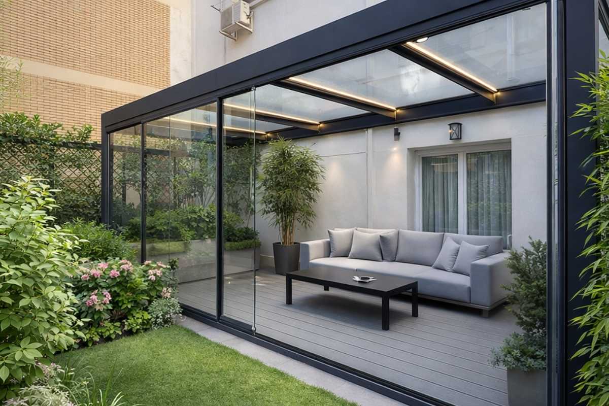 Pérgola fija de cristal en terraza – Isoconfort Zaragoza