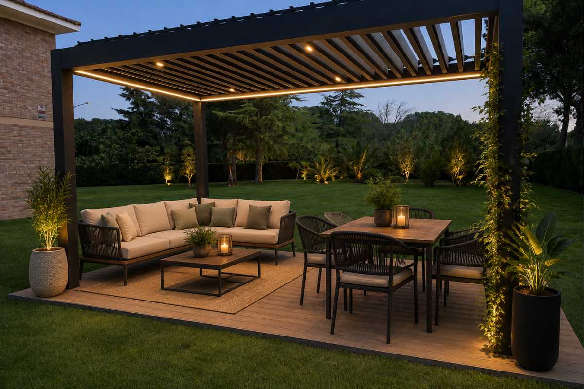 Pérgola bioclimática de lamas orientables – Isoconfort