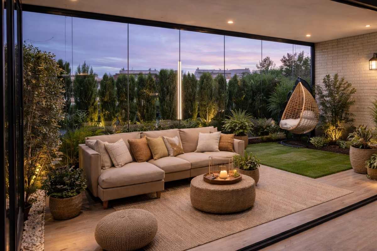 Cortina de cristal en porche – Isoconfort Zaragoza